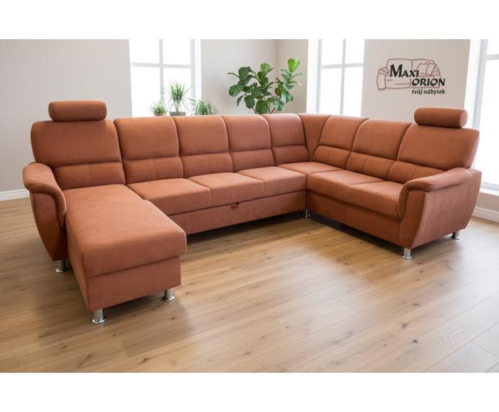 Ilustrační fotografie - Moderní sedací souprava Demo HR ve tvaru U – HR pěna, rozkládací