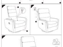 Fotogalerie Relaxační otočné a houpací křeslo Velvet – béžové, pro seniory 