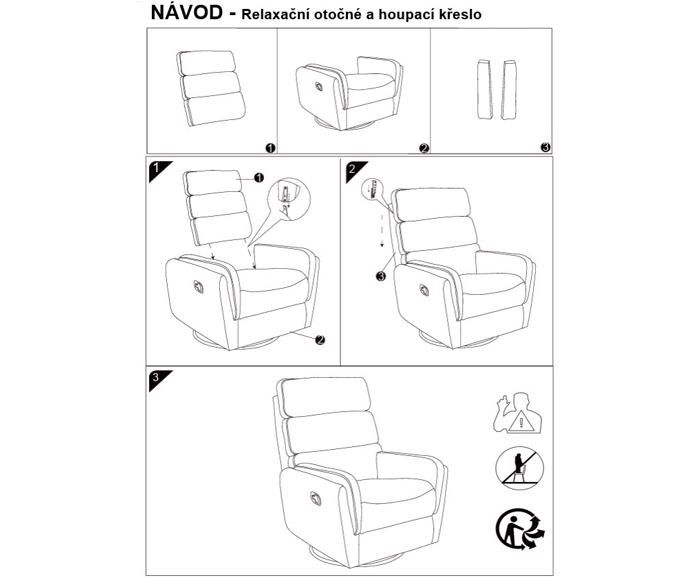 montážní návod relaxační křeslo