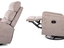 Fotogalerie Relaxační otočné a houpací křeslo Raven – tmavě béžové, pro seniory