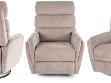 Fotogalerie Relaxační otočné a houpací křeslo Raven – tmavě béžové, pro seniory