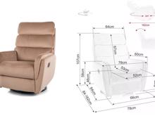 Fotogalerie Relaxační otočné a houpací křeslo Velvet – béžové, pro seniory 