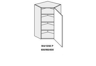 W4 10 60 P (60 cm) skříňka rohová, kuchyně Treviso