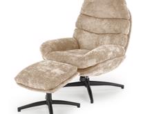 Fotogalerie Designové houpací křeslo Dario s podnožkou - béžové