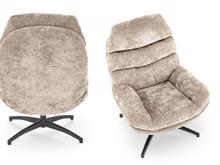 Fotogalerie Designové houpací křeslo Dario s podnožkou - béžové