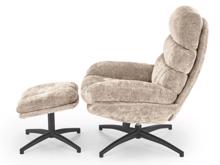 Fotogalerie Designové houpací křeslo Dario s podnožkou - béžové