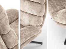 Fotogalerie Designové houpací křeslo Dario s podnožkou - béžové