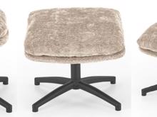 Fotogalerie Designové houpací křeslo Dario s podnožkou - béžové