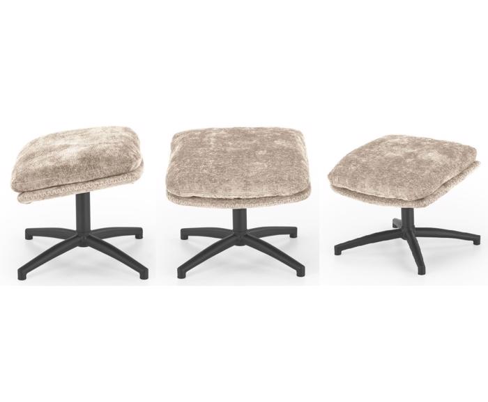 Fotogalerie Designové houpací křeslo Dario s podnožkou - béžové