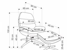 Fotogalerie Designové houpací křeslo Dario s podnožkou - tmavě modré