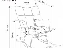 Fotogalerie Skandinávské houpací křeslo Vasco – šedá