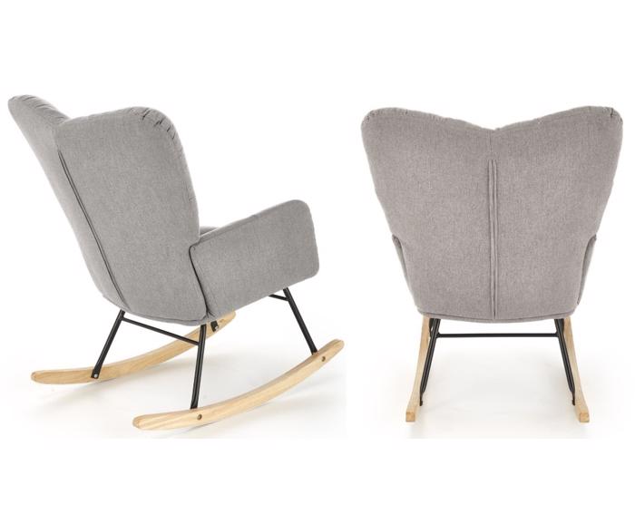 Skandinávské houpací křeslo Vasco – šedá - záda a zadní část