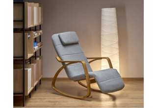 Skandinávské houpací křeslo Prime Halmar – Popelavě šedá