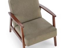 Fotogalerie Designové retro křeslo MILANO 1S, látka Castel olivová