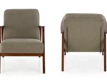 Fotogalerie Designové retro křeslo MILANO 1S, látka Castel olivová