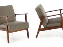 Fotogalerie Designové retro křeslo MILANO 1S, látka Castel olivová