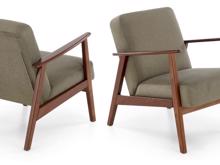 Fotogalerie Designové retro křeslo MILANO 1S, látka Castel olivová