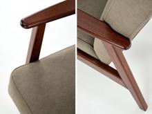 Fotogalerie Designové retro křeslo MILANO 1S, látka Castel olivová