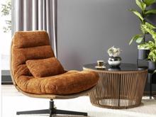 Fotogalerie Luxusní otočné křeslo Felicia Raven – skořicová