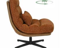 Fotogalerie Luxusní otočné křeslo Felicia Raven – skořicová