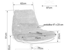 Fotogalerie Luxusní otočné křeslo Felicia Raven – skořicová