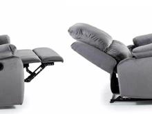 Fotogalerie Luxusní polohovací křeslo SPENCER 1 Velvet – Šedý samet Bluvel 14 