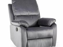 Fotogalerie Luxusní polohovací křeslo SPENCER 1 Velvet – Šedý samet Bluvel 14 