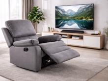 Fotogalerie Luxusní polohovací křeslo SPENCER 1 Velvet – Šedý samet Bluvel 14 