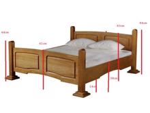Fotogalerie Nadstandardní postel masiv INGA 200x220 cm – extra prostor a komfort