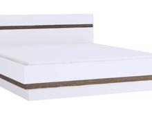 Fotogalerie Postel 160x200 Lino Typ 94 s roštem a úložným prostorem – Bílý extra vysoký lesk