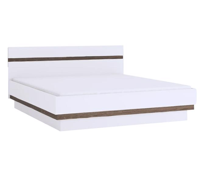 Fotogalerie Postel 160x200 Lino Typ 94 s roštem a úložným prostorem – Bílý extra vysoký lesk