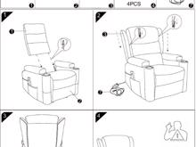 Fotogalerie Elektrické polohovací křeslo pro seniory Minos Raven s držáky nápojů – šedé