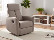 Fotogalerie Relaxační křeslo s podnožkou - Béžové 