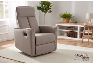 Relaxační křeslo s podnožkou - Béžové 