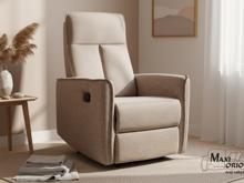 Fotogalerie Relaxační křeslo s podnožkou - Béžové 