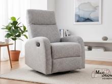 Fotogalerie Relaxační polohovací křeslo OLIMP šedé – houpací a otočné