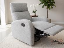 Fotogalerie Relaxační polohovací křeslo OLIMP šedé – houpací a otočné