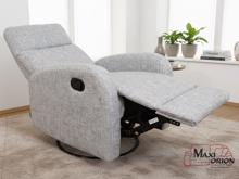 Fotogalerie Relaxační polohovací křeslo OLIMP šedé – houpací a otočné