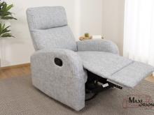 Fotogalerie Relaxační polohovací křeslo OLIMP šedé – houpací a otočné