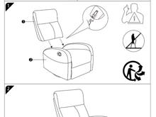 Fotogalerie Relaxační polohovací křeslo OLIMP šedé – houpací a otočné