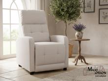 Fotogalerie Relaxační polohovací křeslo Alan – světle béžové (nosnost 150 kg)