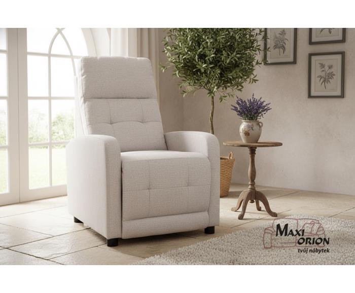 Relaxační polohovací křeslo Alan – světle béžové v moderním interiéru