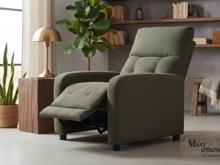 Fotogalerie Relaxační polohovací křeslo Alan – olivové (nosnost 150 kg)