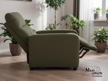 Fotogalerie Relaxační polohovací křeslo Alan – olivové (nosnost 150 kg)