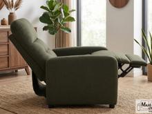 Fotogalerie Relaxační polohovací křeslo Alan – olivové (nosnost 150 kg)