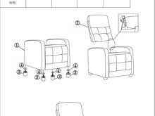 Fotogalerie Relaxační polohovací křeslo Alan – světle béžové (nosnost 150 kg)