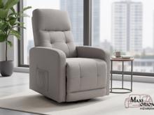 Fotogalerie Elektrické relaxační křeslo pro seniory se zvedacím mechanismem - Šedá 