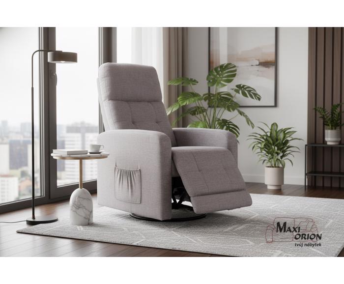 Fotogalerie Elektrické relaxační křeslo pro seniory se zvedacím mechanismem - Šedá 