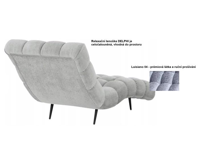 Ilustrační fotografie, pohled ze zadu - Designová relaxační lenoška DELPHI 80 