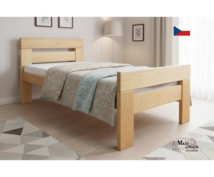 Fotogalerie Jednolůžková postel masiv buk 90x200 s roštem